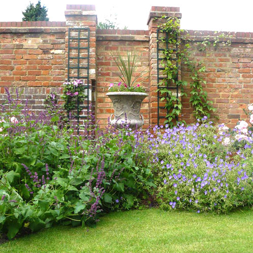 Oxfordshire Walled Garden The old brick feature boundary wall