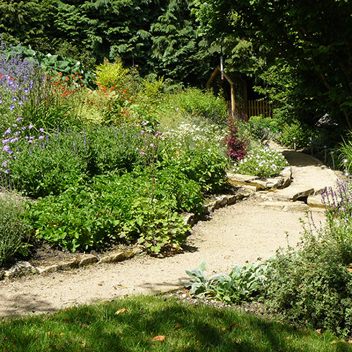Pathways link all areas of the garden